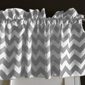 1" Chevron Print Poly Cotton Decorative Valance